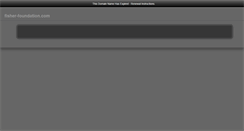 Desktop Screenshot of fisher-foundation.com