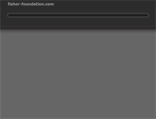 Tablet Screenshot of fisher-foundation.com